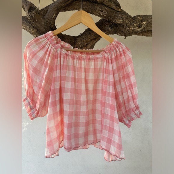 The Great. The Garland Top - pink & white gingham - size 0 - Picture 2 of 7